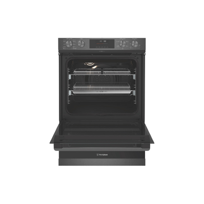 Westinghouse 60cm Multi-Function 10/5 Pyrolytic Duo Oven with AirFry & SteamBake Dark Stainless Steel
