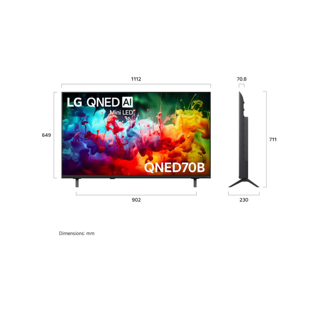 LG 50" QNED70B AI MINI LED 4K SMART TV (2026)