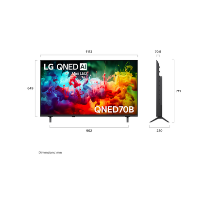 LG 50" QNED70B AI MINI LED 4K SMART TV (2026)