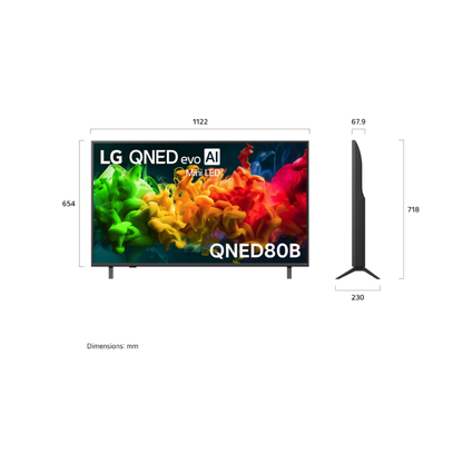 LG 50" QNED80B EVO AI MINI LED 4K SMART TV (2026)