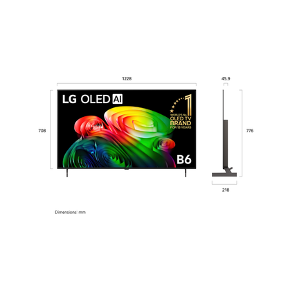 LG 55" OLED AI B6 4K SMART TV (2026)