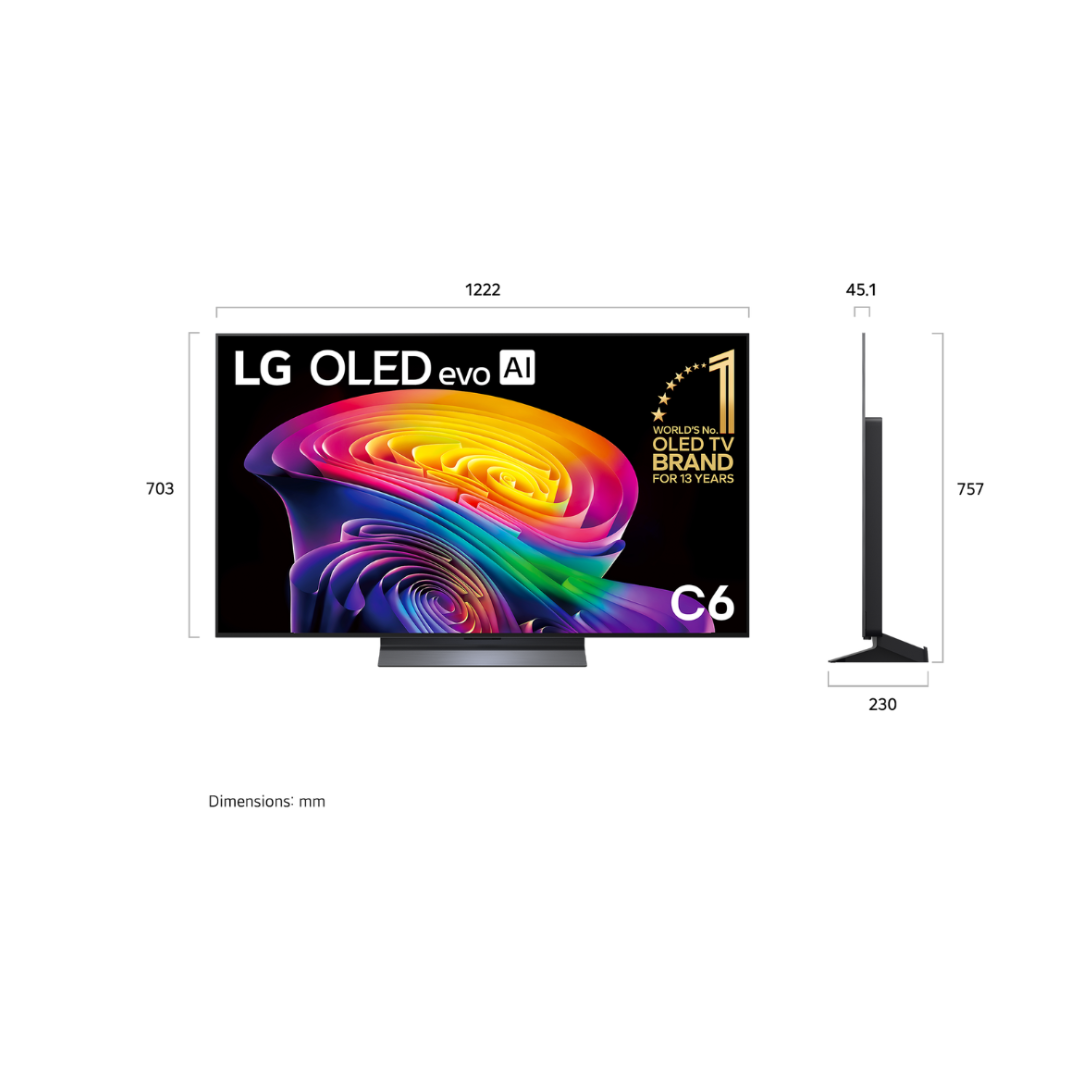 LG 55" OLED EVO AI C6 4K SMART TV (2026)