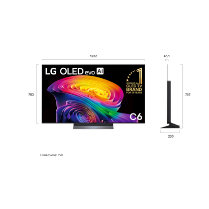 LG 55" OLED EVO AI C6 4K SMART TV (2026)