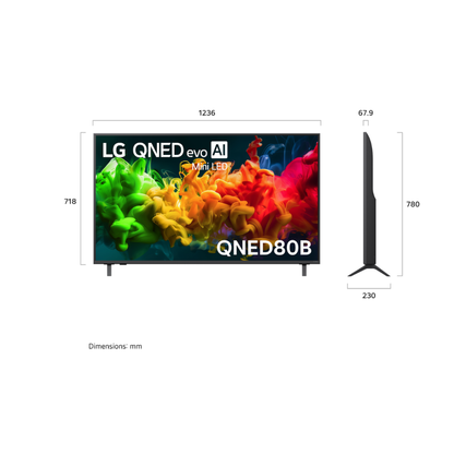 LG 55" QNED80B EVO AI MINI LED 4K SMART TV (2026)