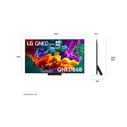 LG 65" QNED86B EVO AI MINI LED 4K SMART TV (2026)