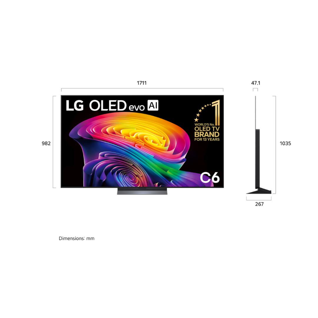 LG 77" OLED EVO AI C6 4K SMART TV (2026)