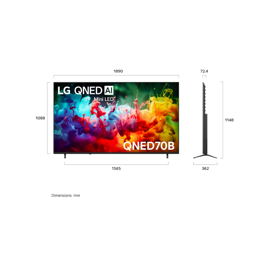 LG 85" QNED70B AI MINI LED 4K SMART TV 2026