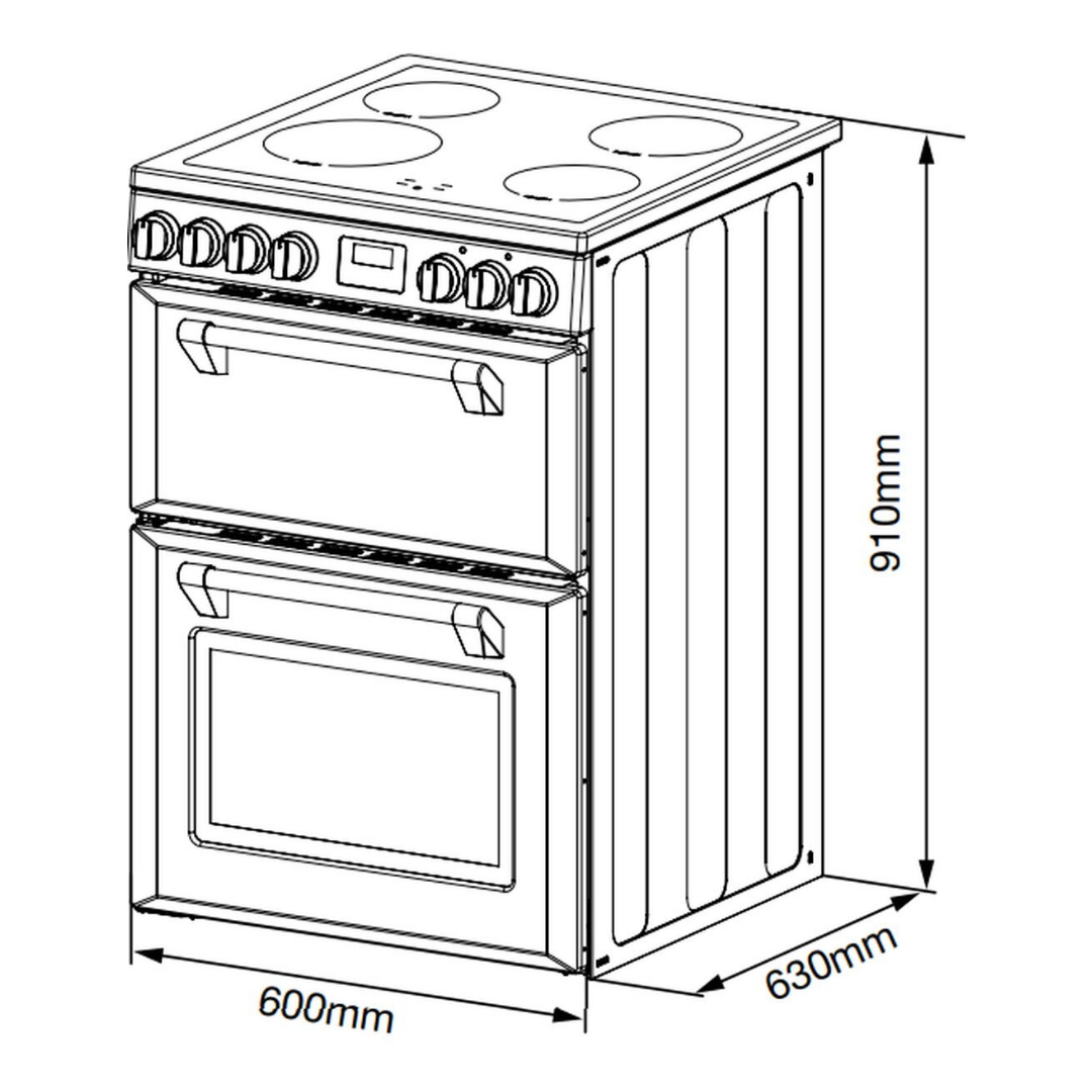 Belling 60cm Mini Richmond Induction Upright Cooker Black