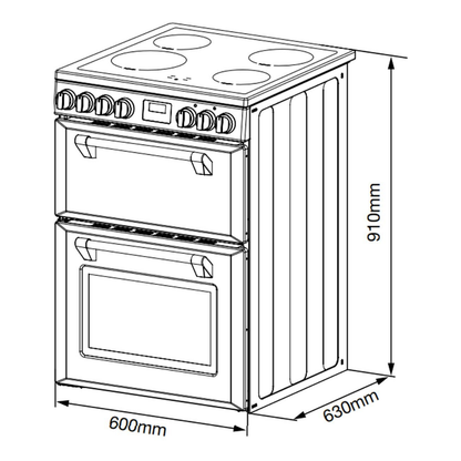 Belling 60cm Mini Richmond Induction Upright Cooker Black