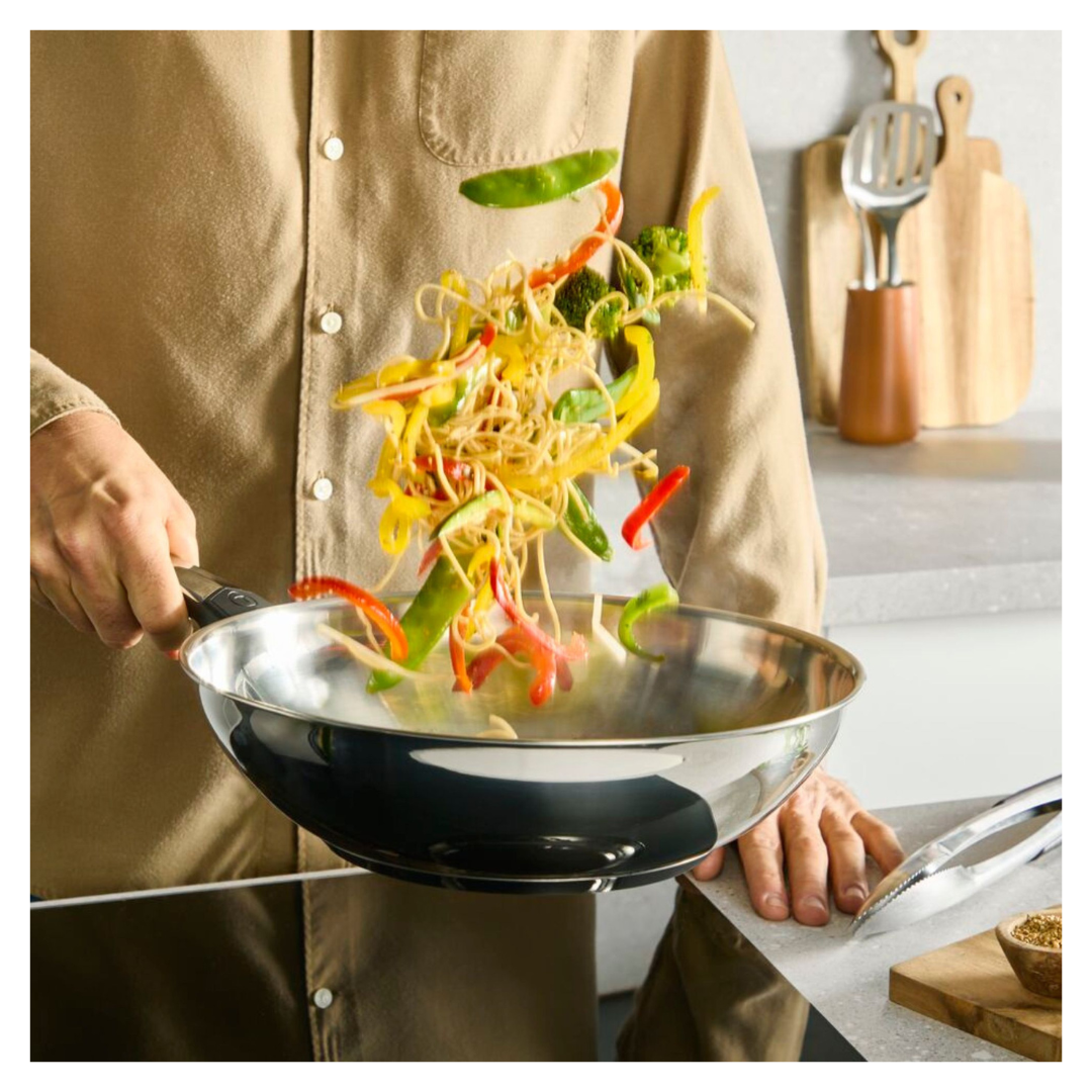 Tefal Emotion+ Induction Stainless Steel Non-Stick Wok 28cm
