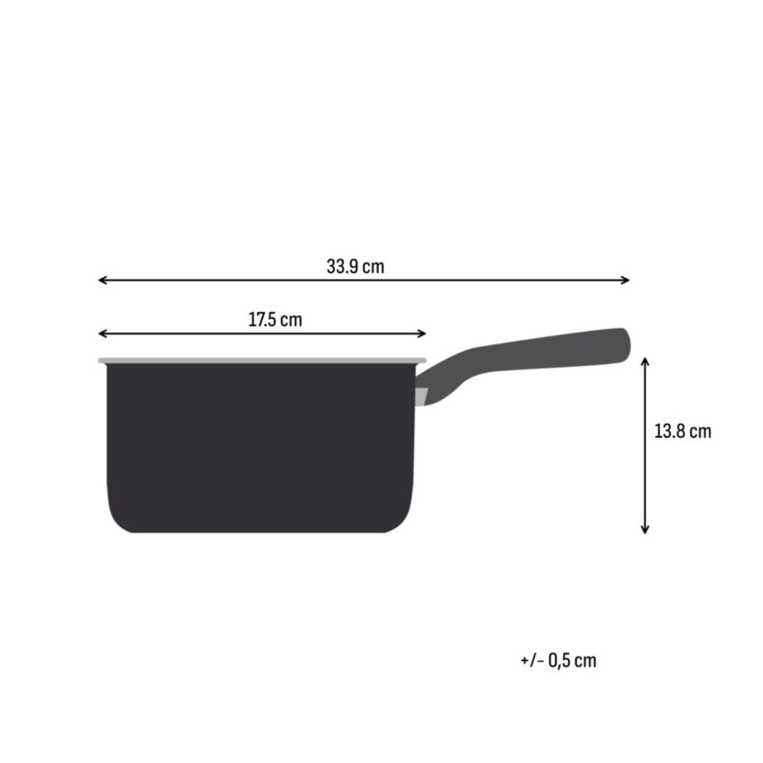 Tefal Space+ Emotion+ Induction Stainless Steel Uncoated Saucepan 16cm + Lid