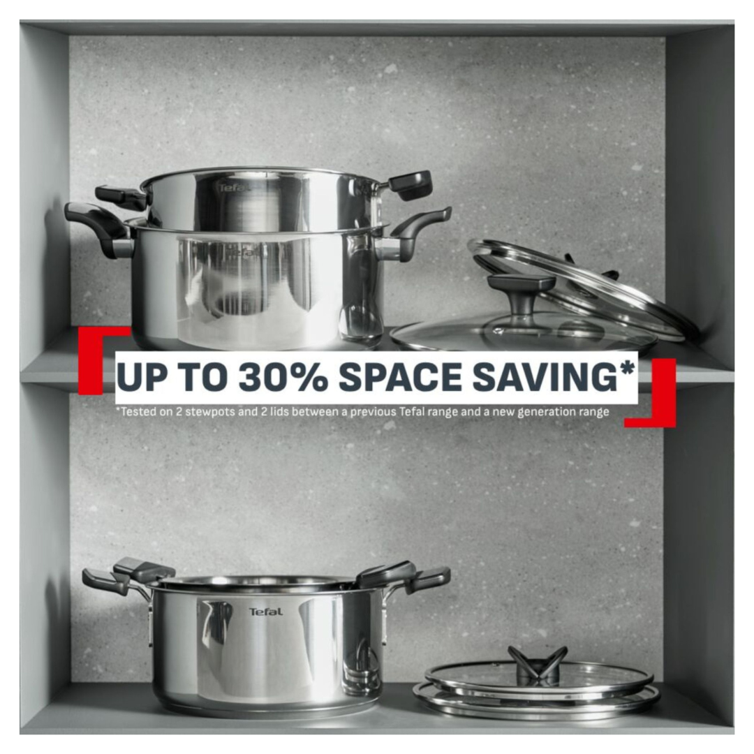 Tefal Emotion+ Induction Stainless Steel Uncoated Stewpot 24cm + Lid