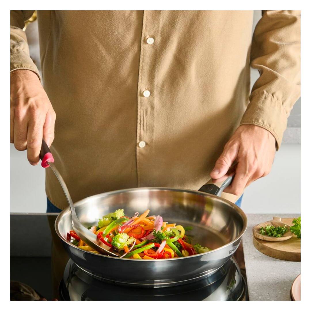 Tefal Emotion+ Induction Stainless Steel Uncoated Frypan 24cm