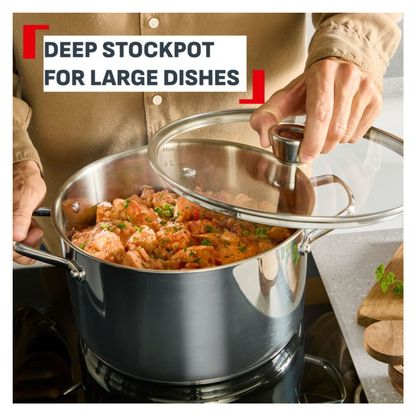 Tefal Space+ Emotion+ XL Induction Stainless Steel Big Pot 9.6L