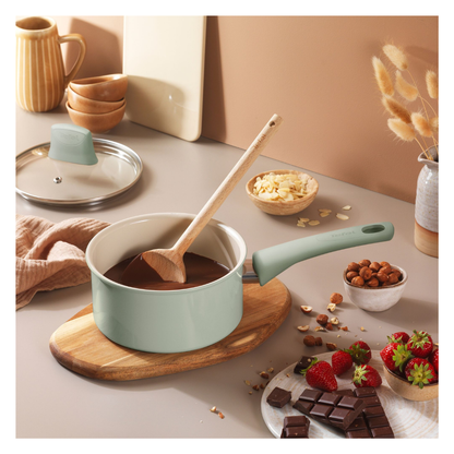 Tefal Recycle Induction Ceramic Green Lichen Non-Stick Saucepan 16cm