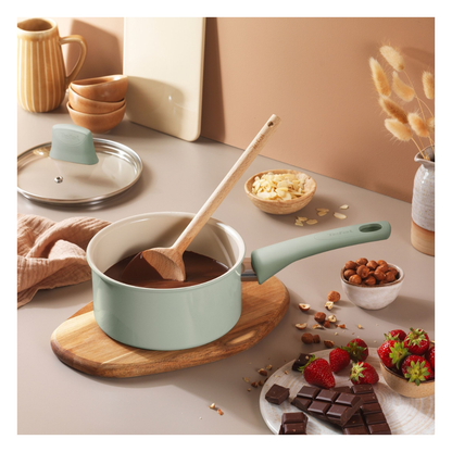 Tefal Recycle Induction Ceramic Green Lichen Non-Stick Saucepan 20cm