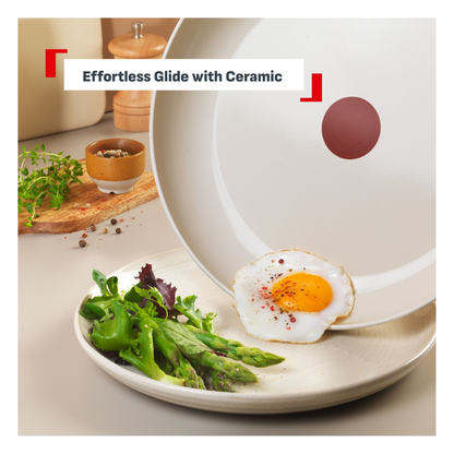 Tefal Recycle Induction Ceramic Green Lichen Non-Stick Sautepan 24cm + Lid