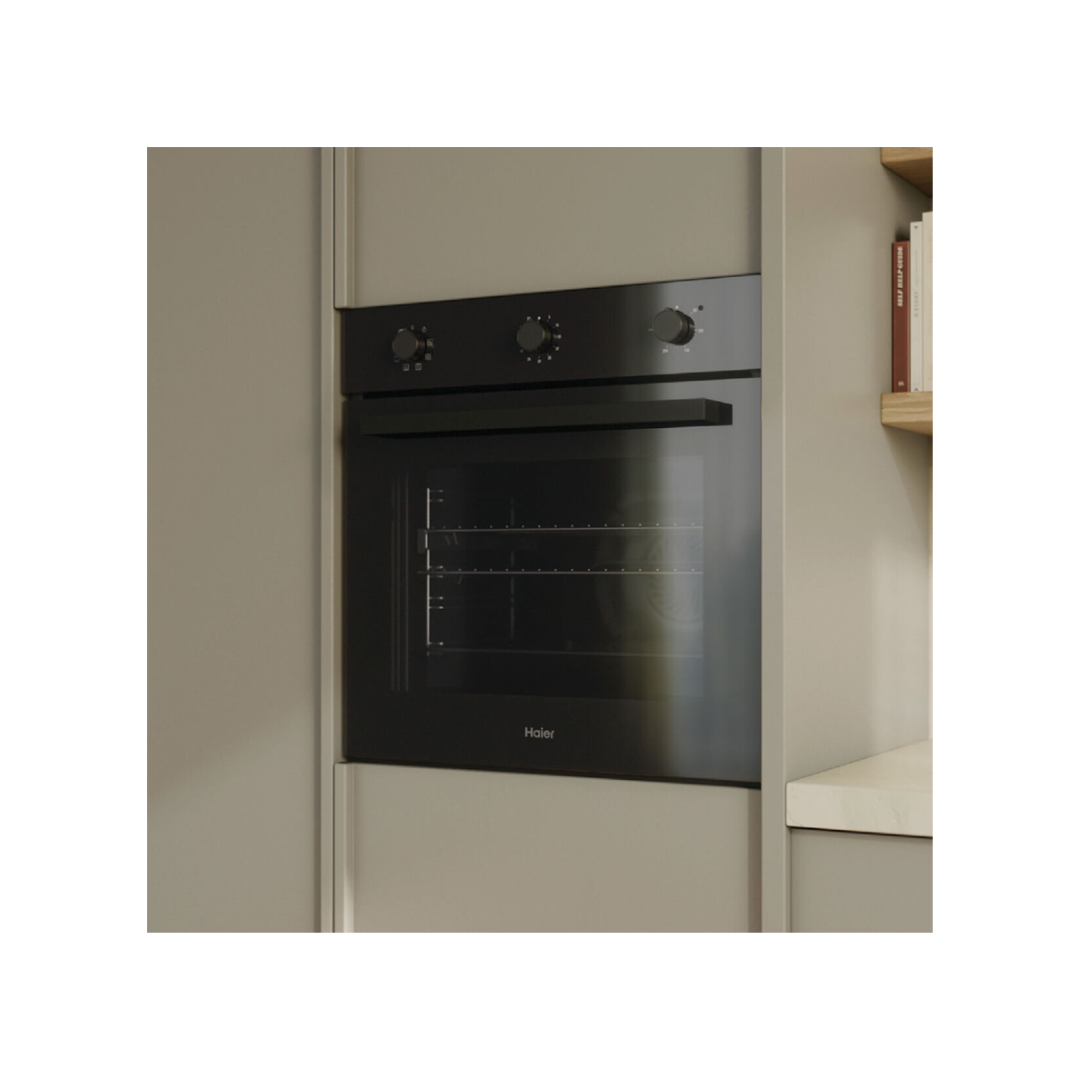 Haier 60cm 300 Series Built in Oven Black 10A Plug