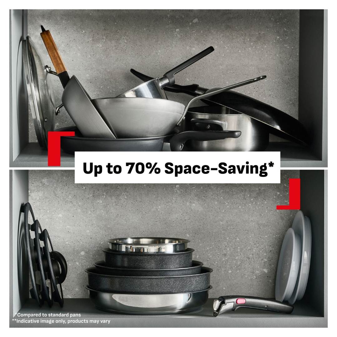 Tefal Ingenio Emotion+ Induction Uncoated Stainless Steel 4pc Pot Set