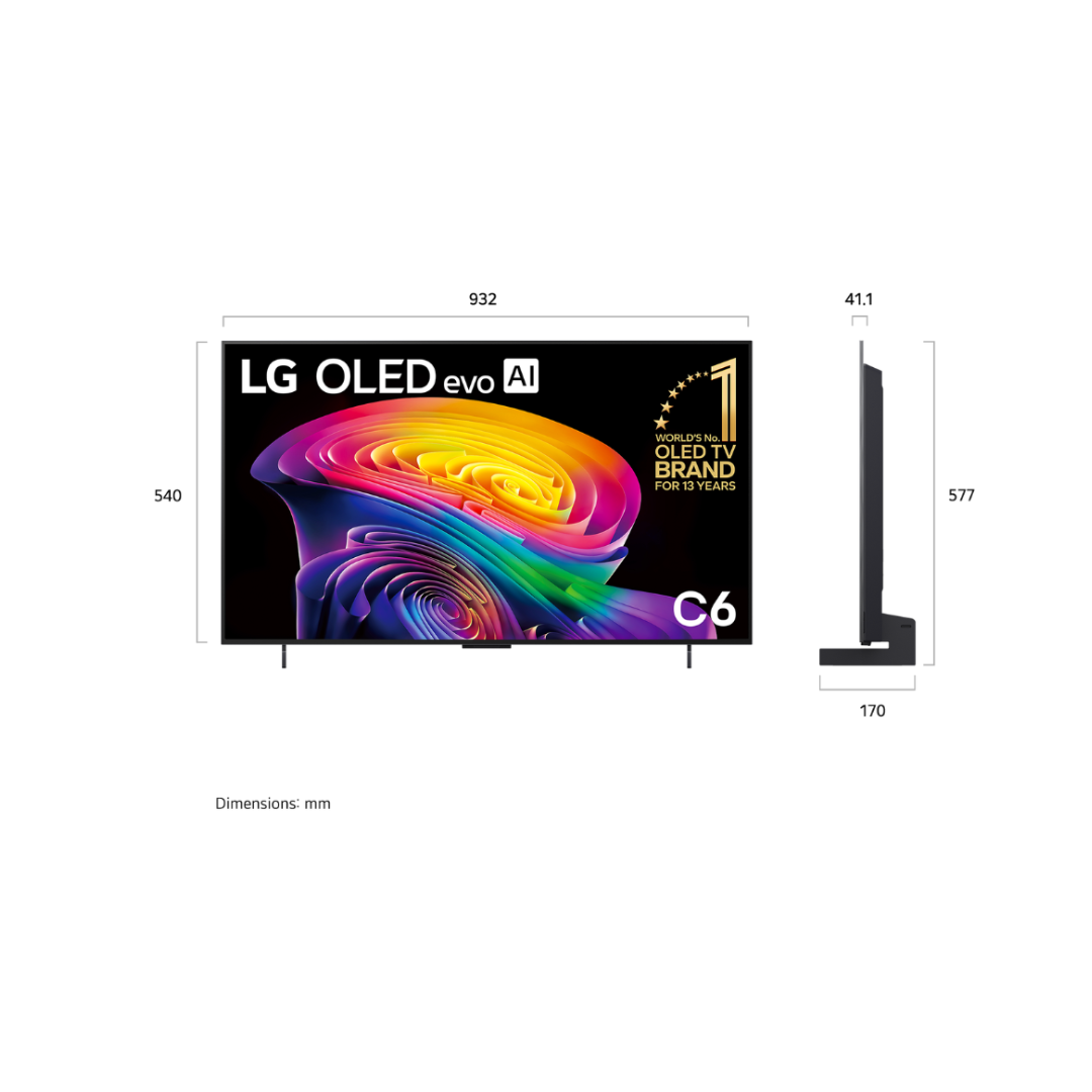 LG 42" OLED EVO AI C6 4K SMART TV (2026)