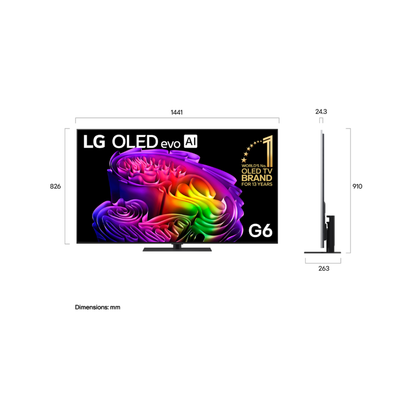 LG 65" OLED EVO AI G6 4K SMART TV (2026)