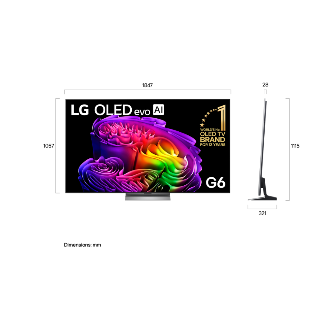 LG 83" OLED EVO AI G6 4K SMART TV (2026)