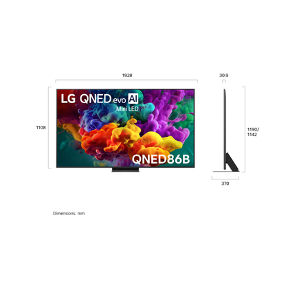 LG 86" QNED86B EVO AI MINI LED 4K SMART TV (2026)