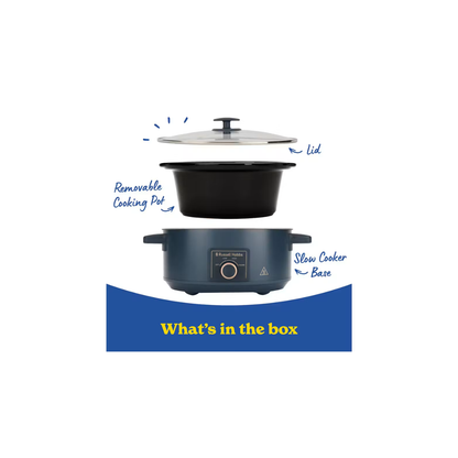 Russell Hobbs Bronte 7L Slow Cooker - Soft Navy