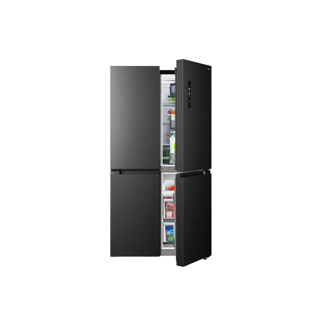 TCL 596L Quad Door Fridge Matte Black