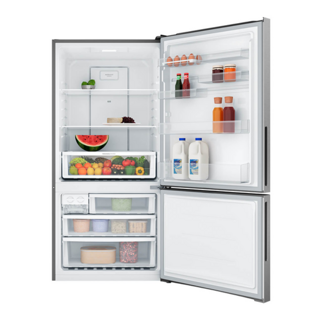 Westinghouse 496L Bottom Mount Fridge with AutoSense Silver