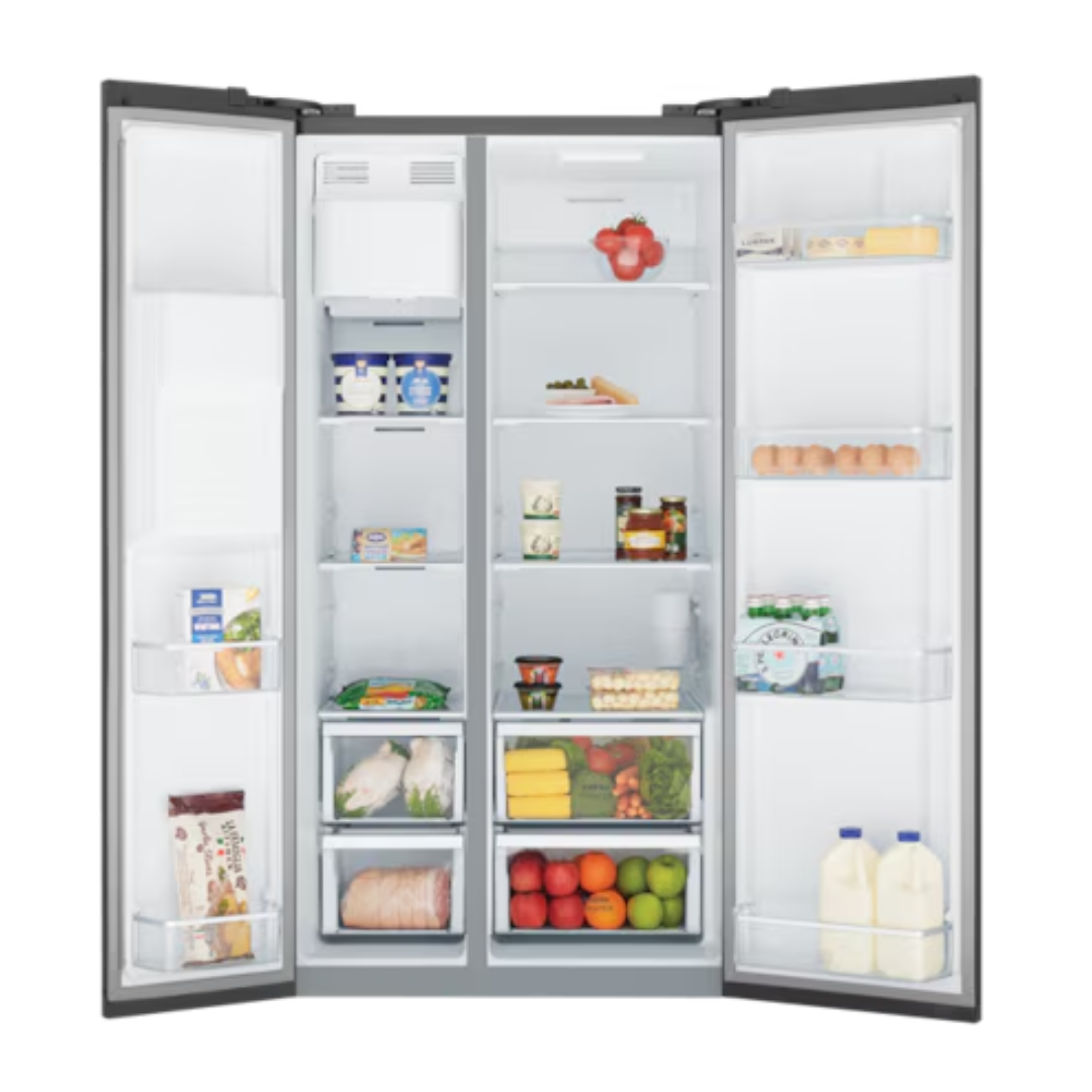 Westinghouse 596L Side By Side Fridge Matte Black