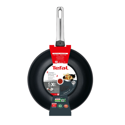 Tefal Emotion+ Induction Stainless Steel Uncoated Wok 28cm