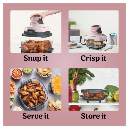 Ninja Crispi 4-in-1 Portable Glass Air Fryer - Pink