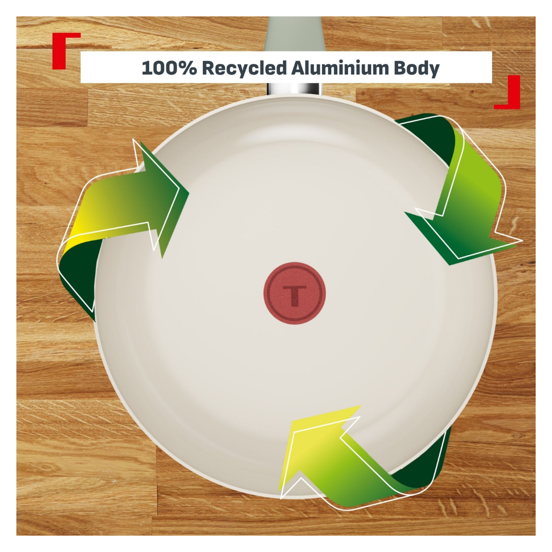 Tefal Recycle Induction Ceramic Green Lichen Non-Stick Frypan 28cm