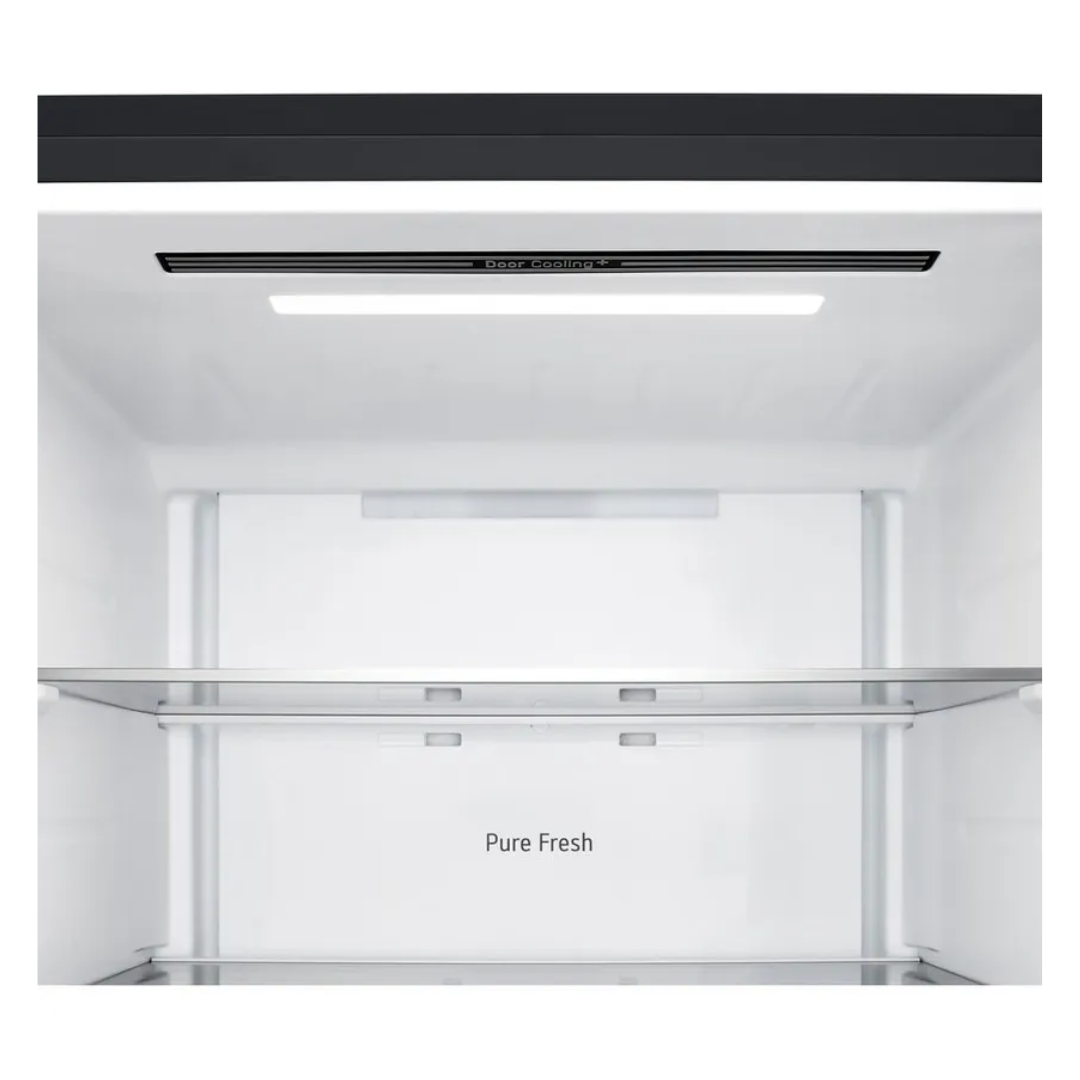 LG 436L Bottom Mount Fridge Black Steel
