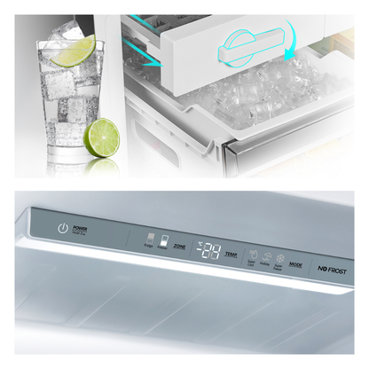 Hisense 417L Bottom Mount Fridge Black Steel