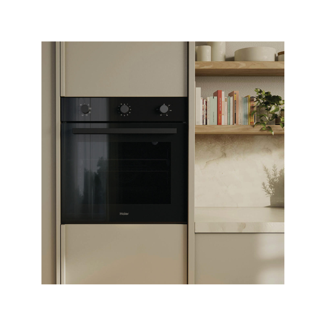 Haier 60cm 300 Series Built-In Oven 7 Function Air Fry Black