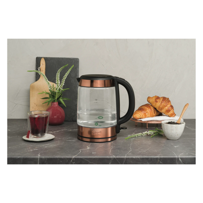 Russell Hobbs Brooklyn Glass Kettle Copper