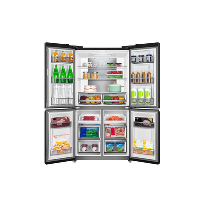TCL 596L Quad Door Fridge Matte Black