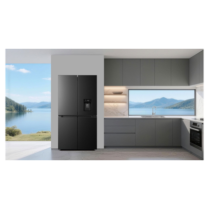 TCL 590L French Door Fridge Matte Black