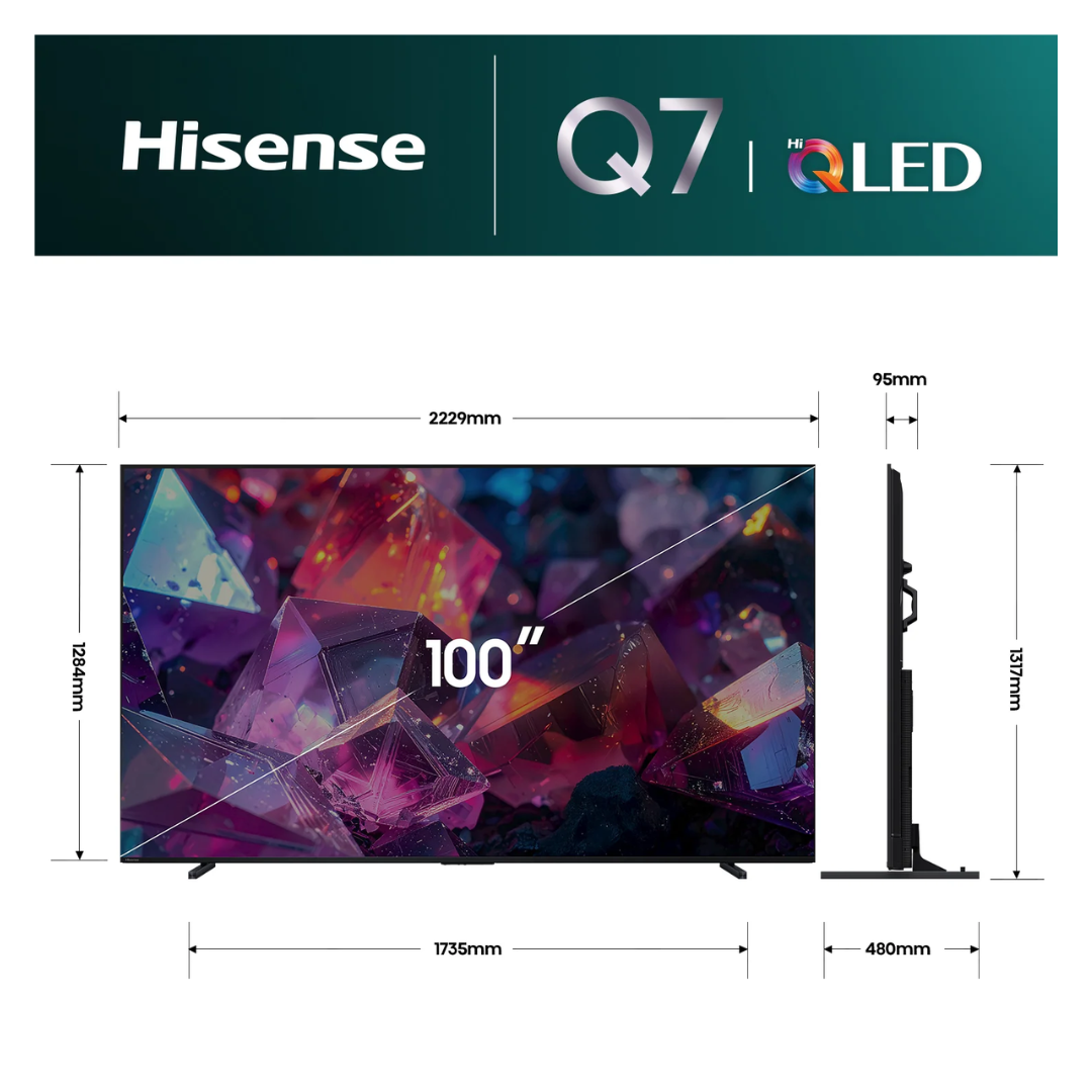 Hisense 100" Q7SAU 4K QLED 144Hz Smart TV (2026)