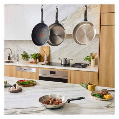 Tefal Emotion+ Induction Stainless Steel Uncoated Frypan 28cm
