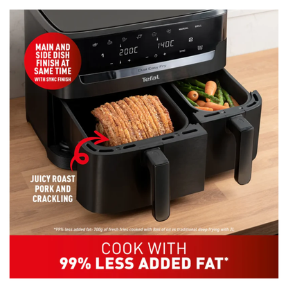 Tefal 8.3L Dual Easy Fry Essential Black