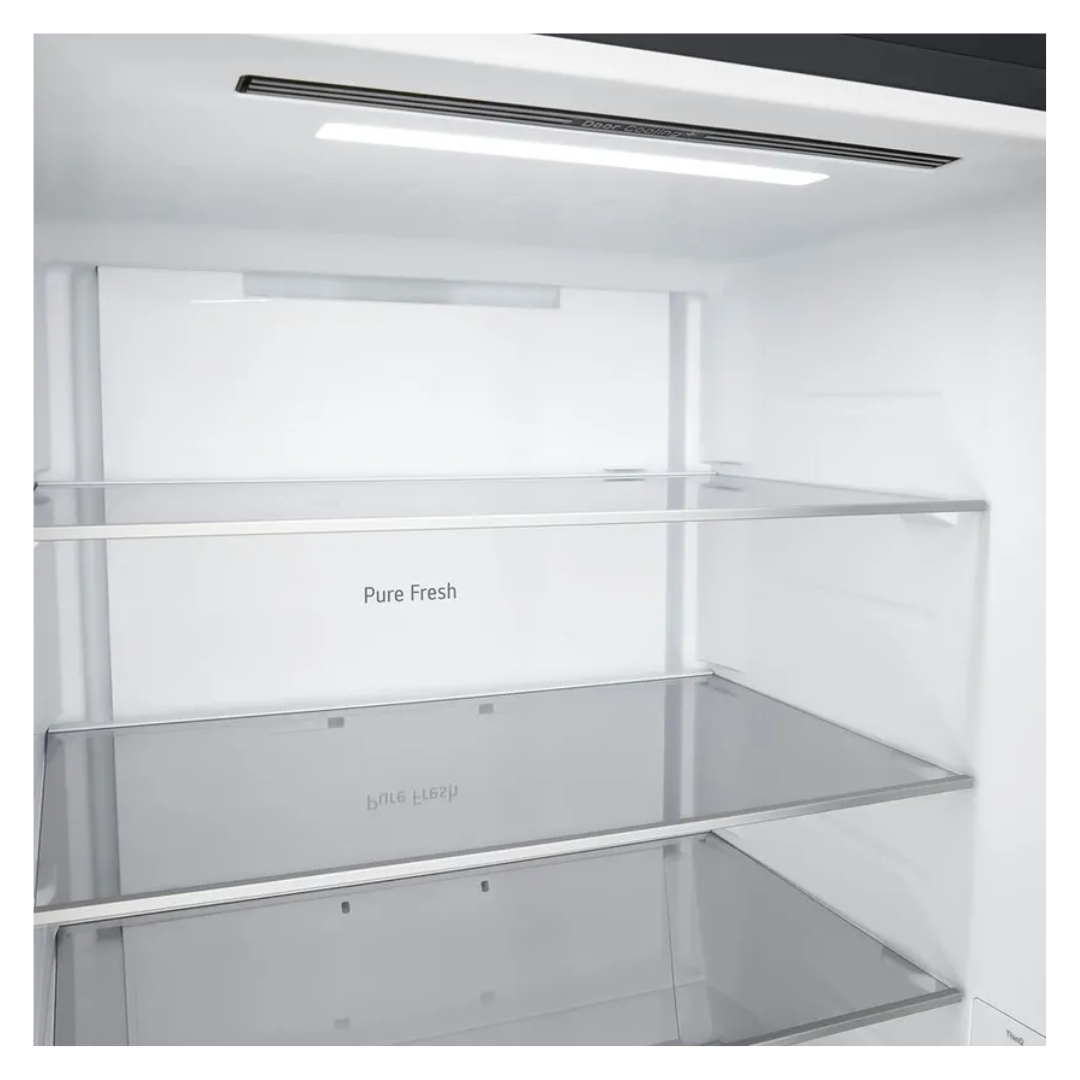 LG 436L Bottom Mount Fridge Black Steel