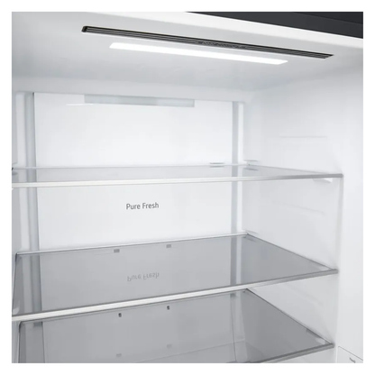 LG 436L Bottom Mount Fridge Black Steel