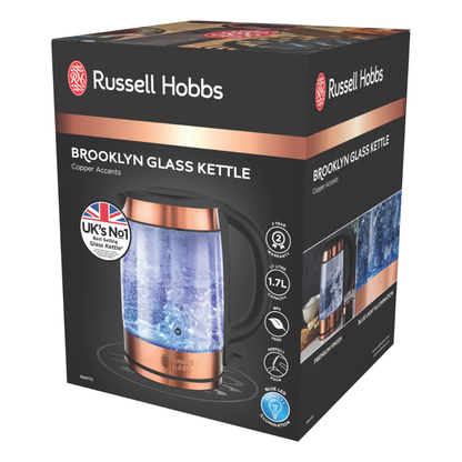 Russell Hobbs Brooklyn Glass Kettle Copper