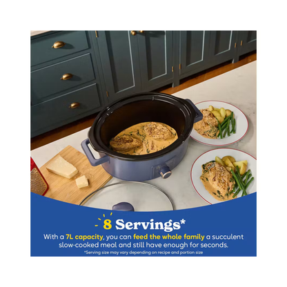 Russell Hobbs Bronte 7L Slow Cooker - Soft Navy