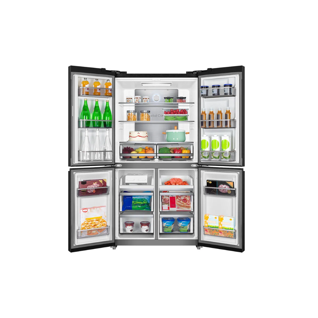 TCL 596L Quad Door Fridge Matte Black