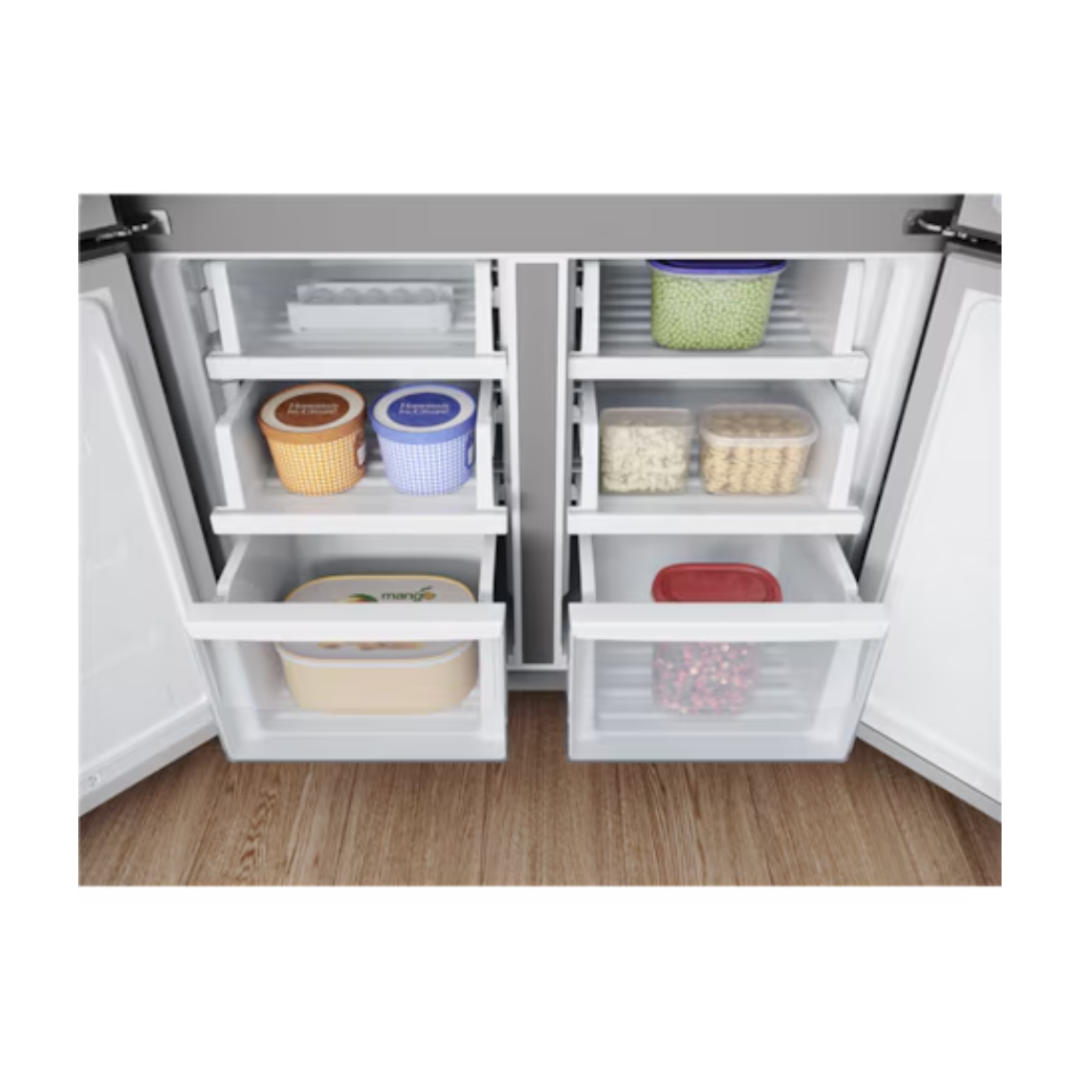 Westinghouse 564L Quad Door Fridge Matte Charcoal Black