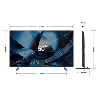 Hisense ULED MiniLED 50" U6S Hi-QLED 144Hz 4K Smart AI TV (2026)